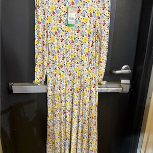 NWT Boden Floral Long Sleeve Midi Dress- 6
